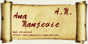 Ana Manjević vizit kartica